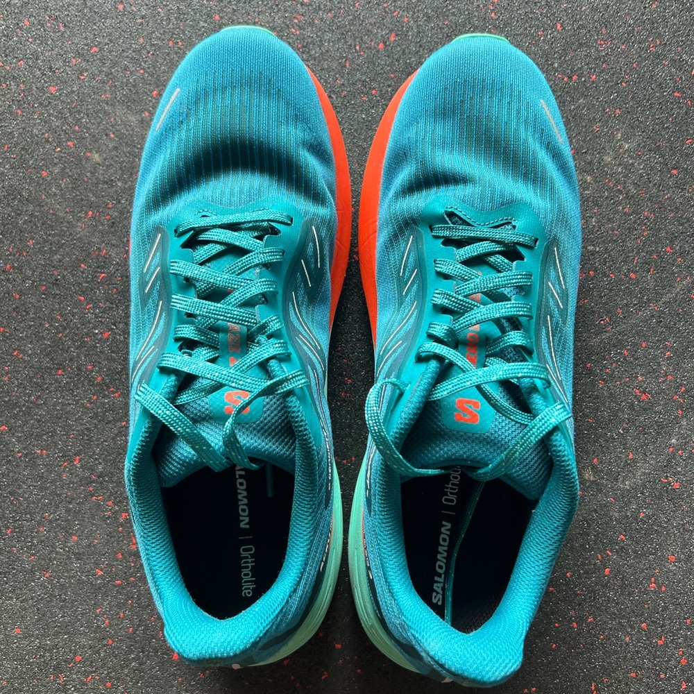 Salomon Turquoise and Black Athletic Shoes